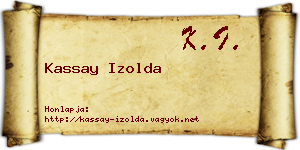 Kassay Izolda névjegykártya